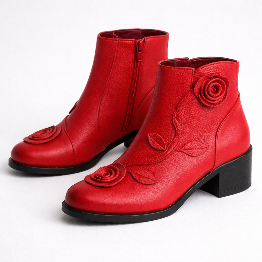 Lydia| Botas Martin de Cuero con Tacón Medio