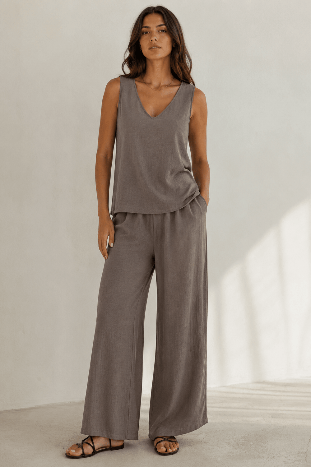 Conjunto Érika Top Fluido & Pantalón Wide Leg