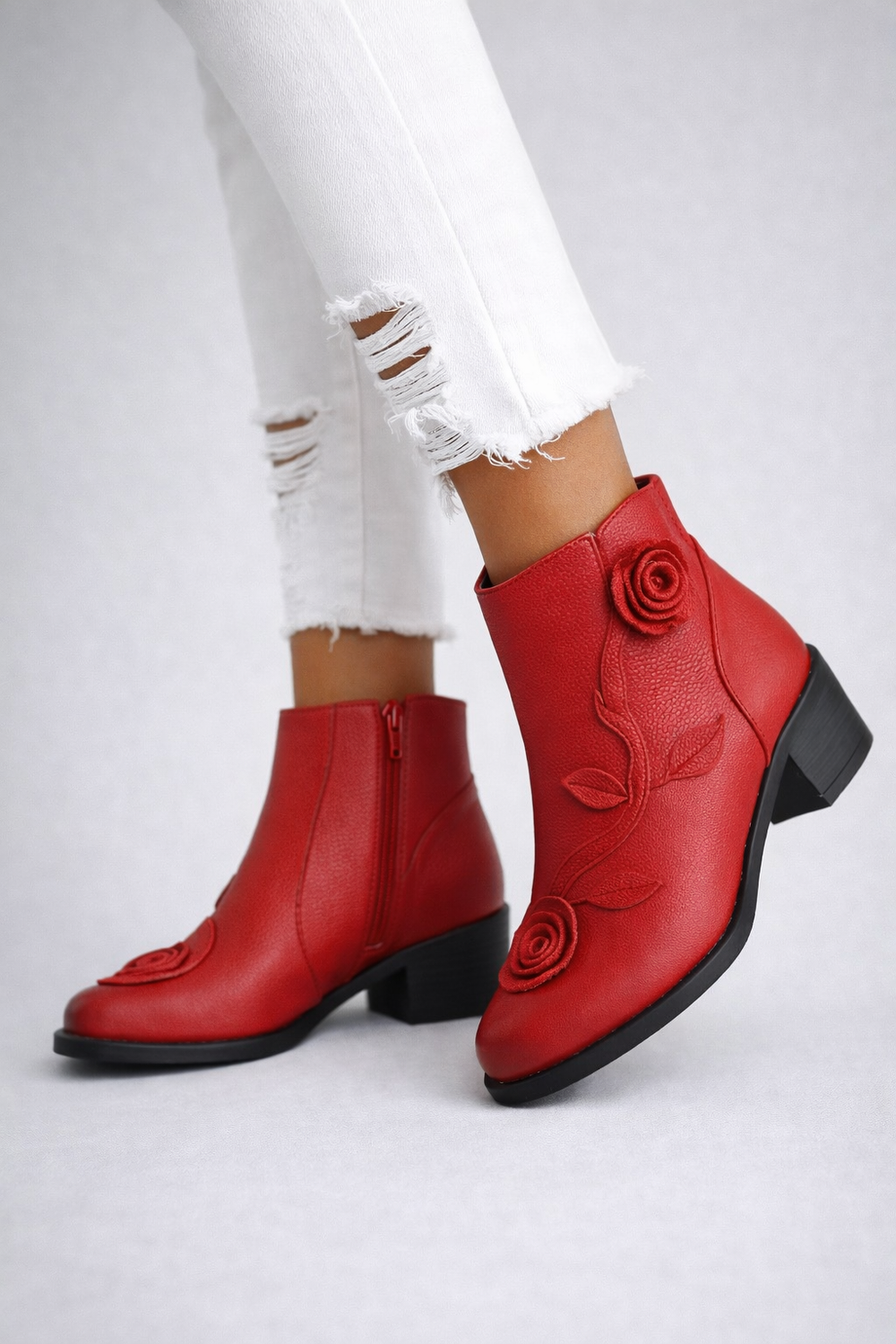 Lydia| Botas Martin de Cuero con Tacón Medio