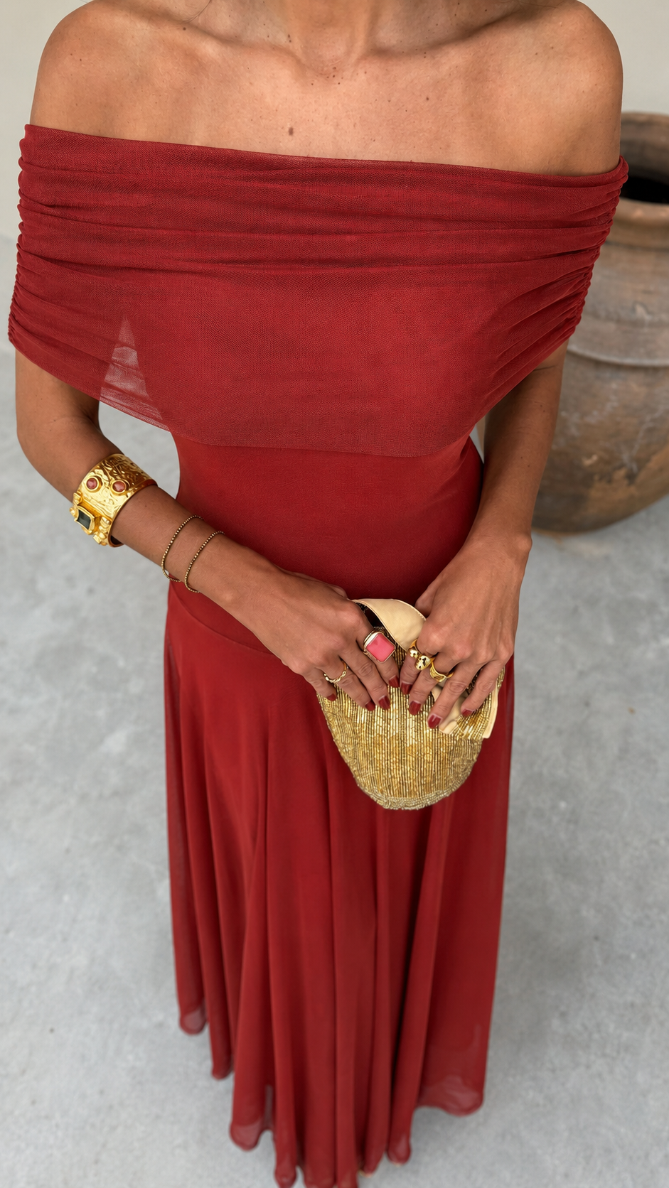 Vestido Aitana en Terracota